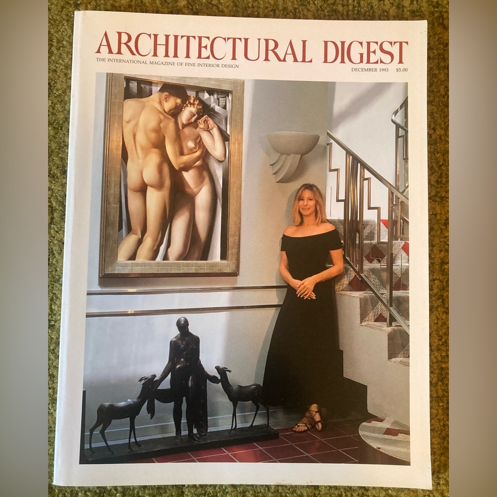 VTG Architectural Digest Magazine Barbara Streisand & Frank Lloyd Wright 1993
